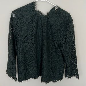 Joie green lace top